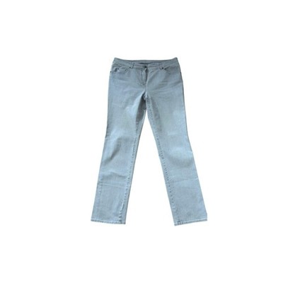 Gerry Weber Roxanne Damen Hose Gr 44 Grau Stretch Jeans Slim Fit Elegant