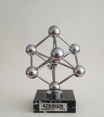 Orginal vintage ATOMIUM Brüssel 1958 Expo 58 Souvenir Skulptur paperweight