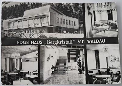 Postcard Waldau, FDGB House ''Bergkristall'', approx. 1968