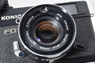 🎦CLA'd Konica C35 FD Black 35mm Rangefinder Camera 38mm f1.8 Lens