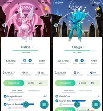 Coppia Lucida Palkia-Dialga O non ha Abilità Spaziale BG Go Tour✨Trade 80k Polvere