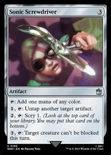 Sonic Screwdriver 0186 Non Foil Uncommon Doctor Who Commander MTG Near Mint