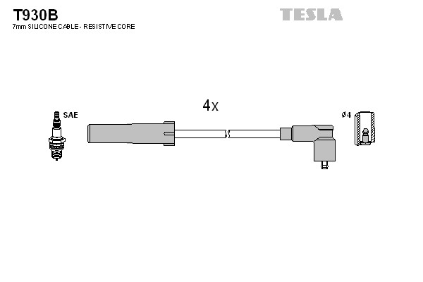 Tesla ZüNdleitungssatz ZüNdkabel Satz FüR Dacia Sandero Logan MCV 1.4 1.6-image