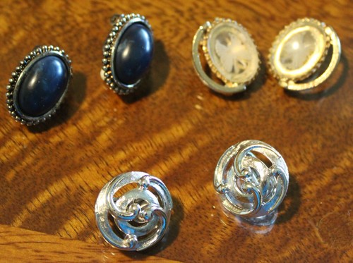 Konvolut 3 Vintage Ohrclips  - Bild 1 von 2