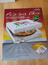 CuiZen PIZ-4012 White Knob Control Timer 12" Rotating Pan Pizza Box Oven