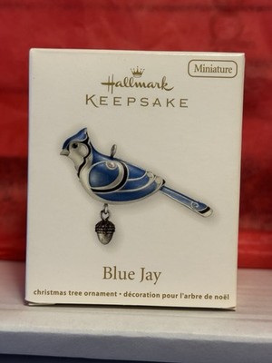 HALLMARK 2012 BLUE JAY MINIATURE BIRD ORNAMENT