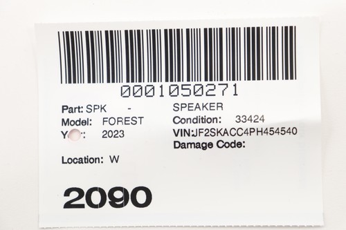 2019 - 2024 SUBARU FORESTER FRONT LEFT OR RIGHT SIDE DOOR AUDIO SPEAKER OEM - Picture 9 of 9