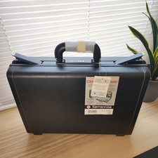 VTG 1987 SAMSONITE Hard Shell Black Briefcase Deep Classic Laureate 5" - READ