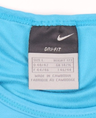 Camiseta deportiva azul para mujer Nike L - Imagen 3 de 12