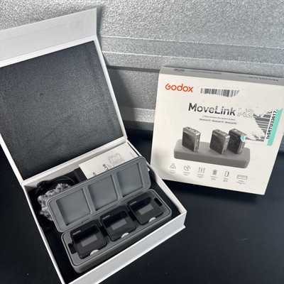 Godox MoveLink II M2 2.4GHz Wireless Lavalier Microphone System Camera Phone 