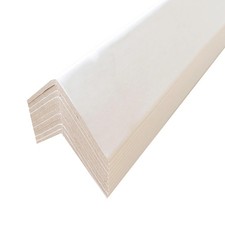 White Edge Protector 3" x 3" x 36" - 10-Pc Pack, Cardboard Compactor Corner P...