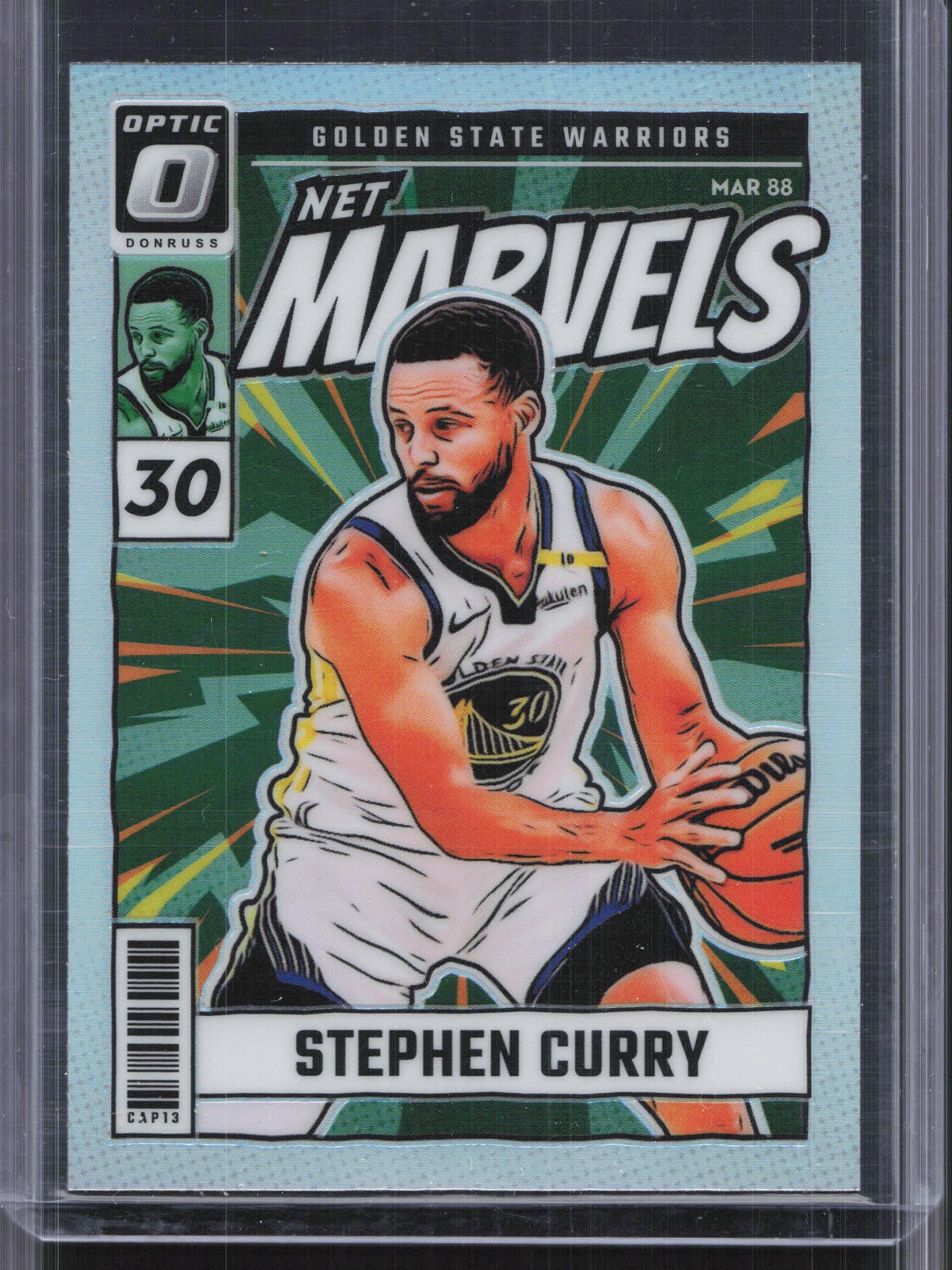 2024-25 Donruss Optic #15 Stephen Curry Net Marvels Holo Silver