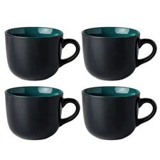 Jumbo Soup Mugs with Handles, 24 Oz Large Coffee Mugs Set of 4, Ceramic Soup Bow
