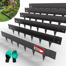 20ft. Galvanized Steel Landscape Edging 6-Pack   40" x 8" Metal Garden Border