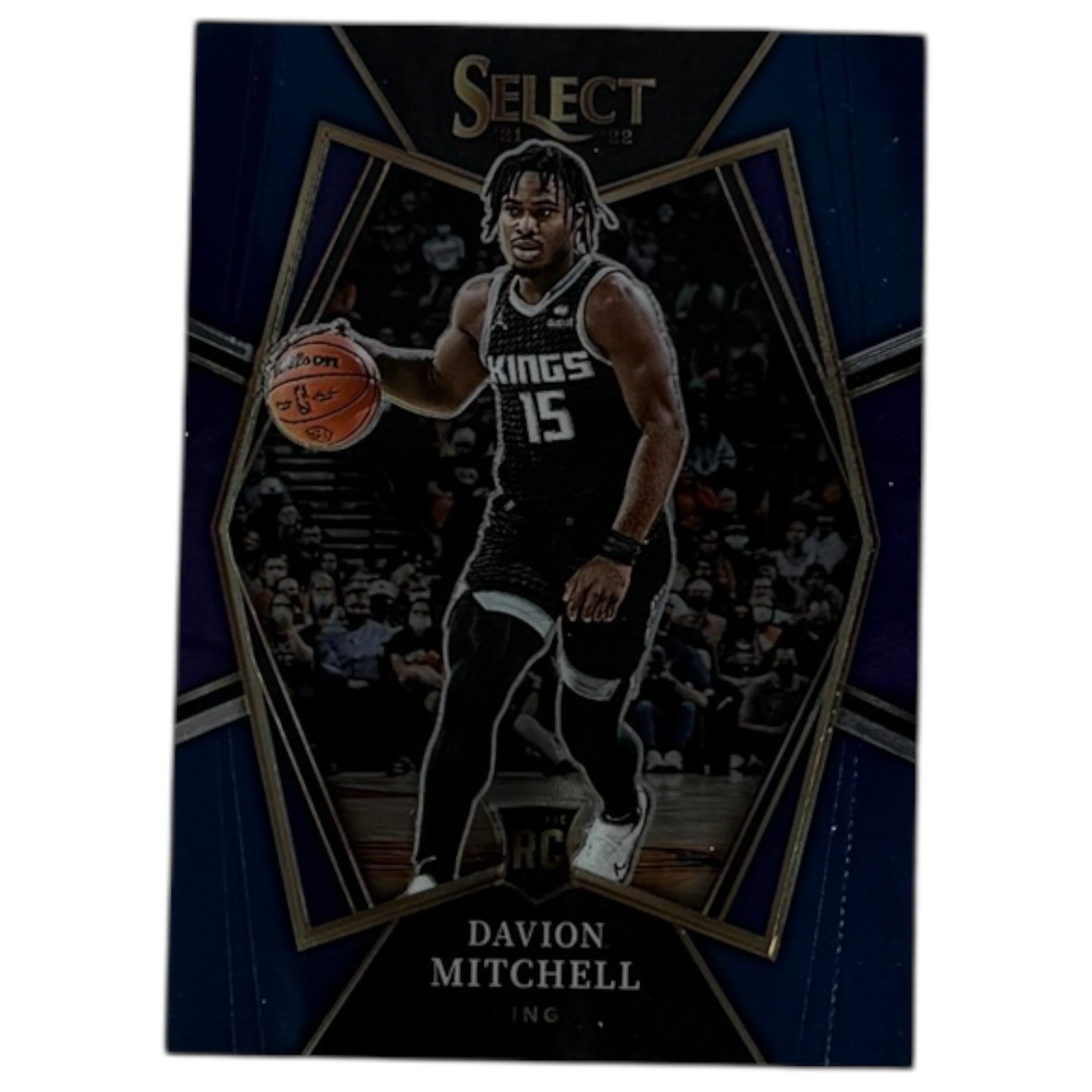Davion Mitchell RC 2021-22 Panini Select Blue Prizm Premier Level Sacramento