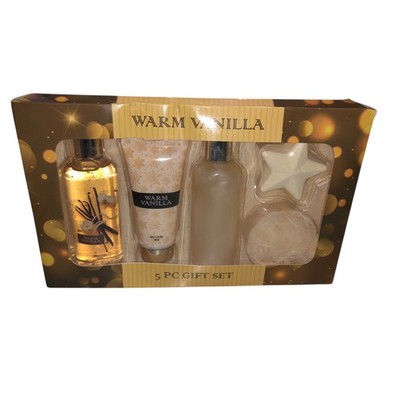 Freida and Joe Warm Vanilla 5-Piece Bath & Body Collection Gift Box