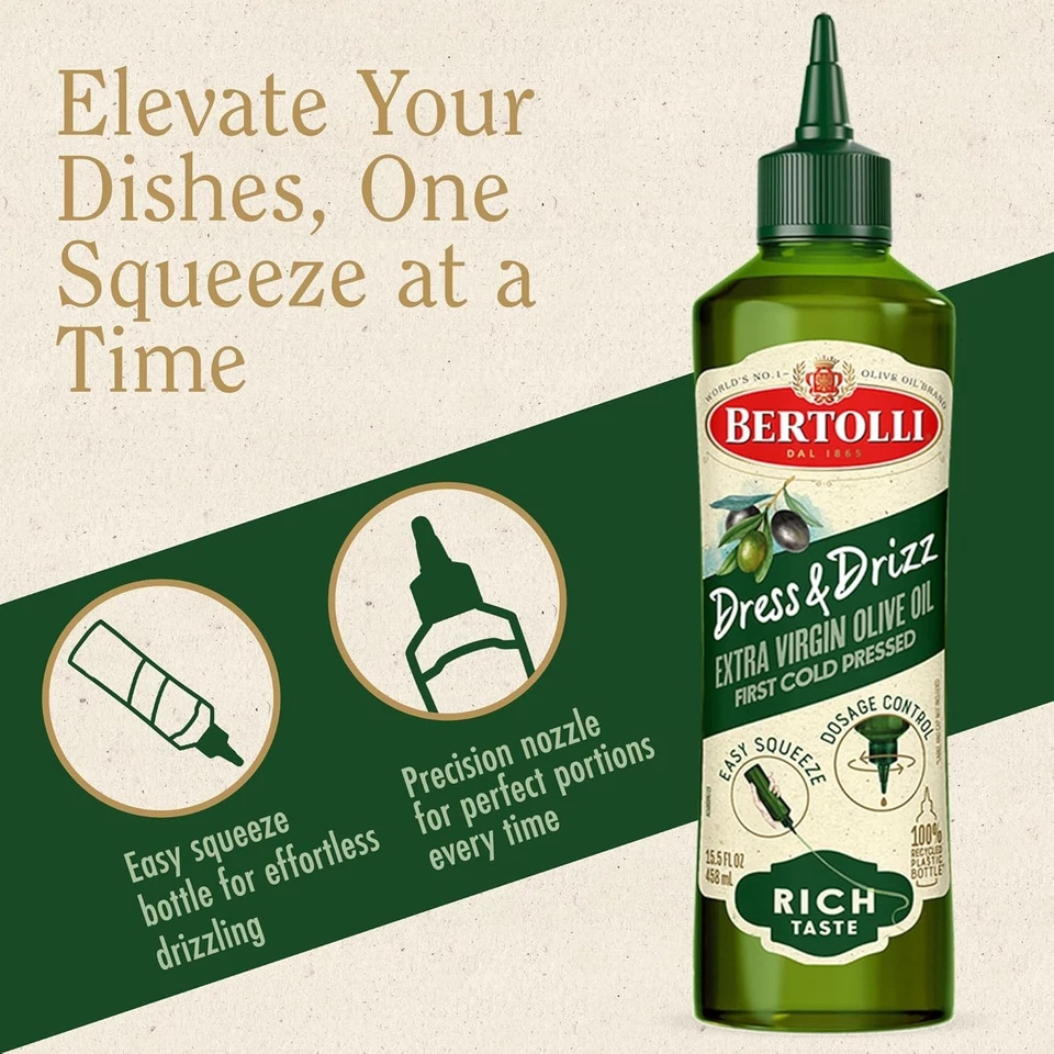 Vestido Bertolli Virgen Extra y Drizz Sabor Intenso, Perfecto para aderezos para ensaladas Foto 4 de 4