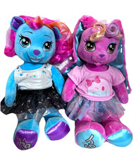 Build A Bear BAB Lot Of 2 Honey Girls HG Risa Viv Clothes Outfits Blue Pink