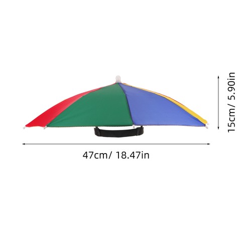 2 Pcs Children's Umbrella Hat Travel Fishing Sunshade Camping Cap Headband - Picture 5 of 12