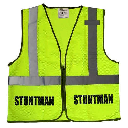 Stuntman safety vest, movie production, film crew High Visibility vest - product listing photo