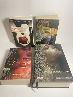 Twilight Saga von Stephenie Meyer Biss Reihe Band 1-4 Romane