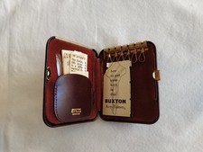 READ Vintage Buxton Key Tainer Cowhide Brown Leather Key Holder