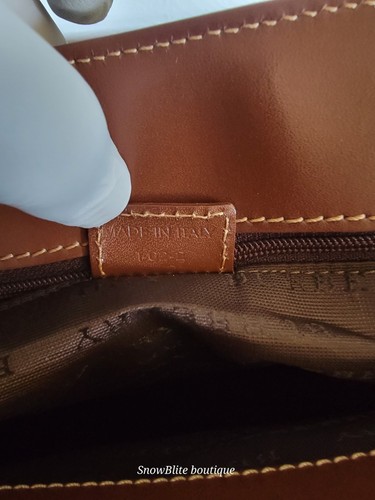Borsa a mano vintage Burberry Haymarket in pelle e tela a quadri - Foto 10 di 14