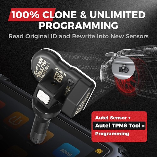 Autel TPMS MX-Sensor 315MHz 433MHz 2 in 1 Auto Tire Pressure Sensor Rubber Valve - Foto 4 di 18