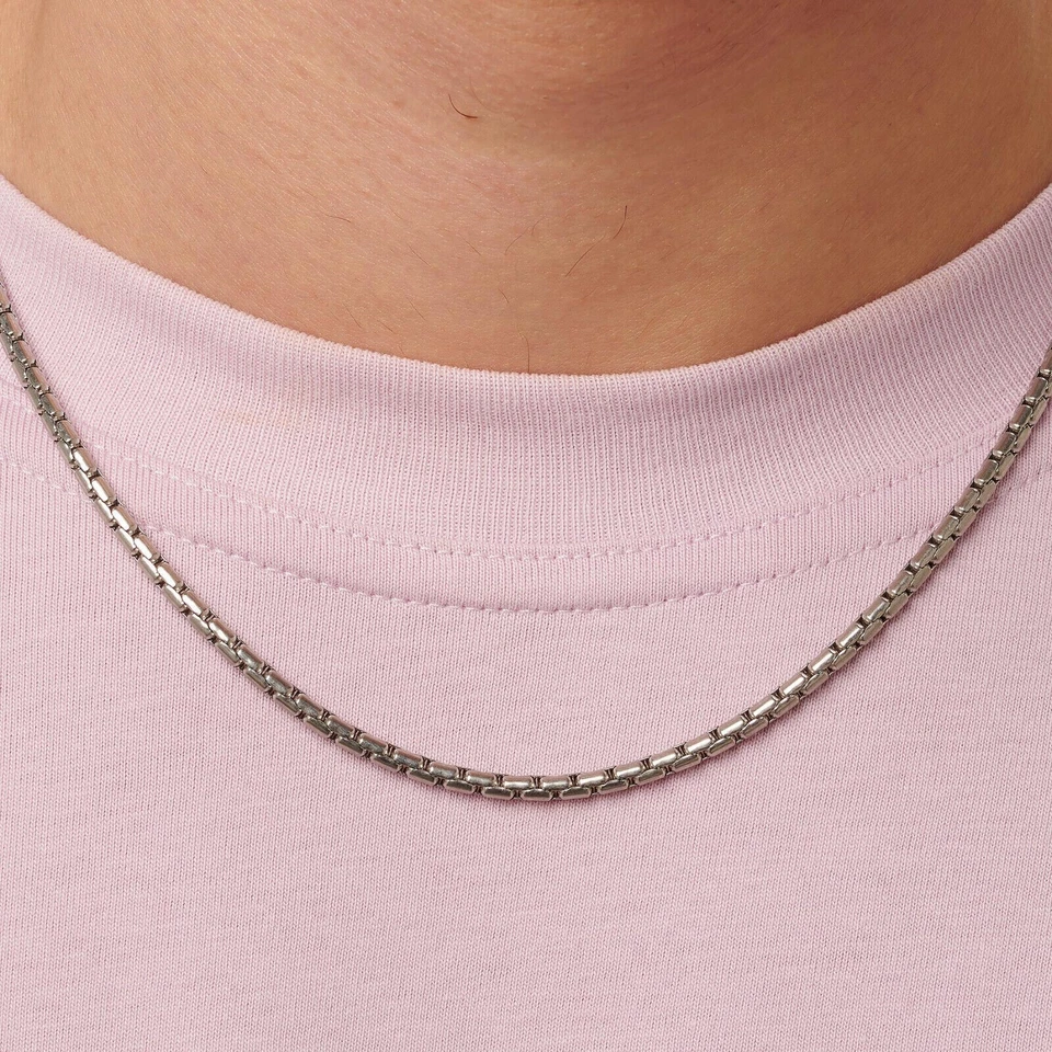 Sagapo SRP30 collana uomo catena snake acciaio 3 mm lucida 47-50 cm - Immagine 2 di 4