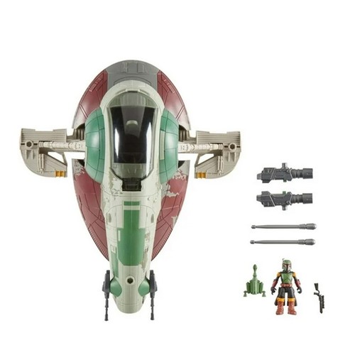 Star Wars Mission Fleet Boba Fett's Deluxe Starship Firespray model F3805 Disney - Foto 7 di 7