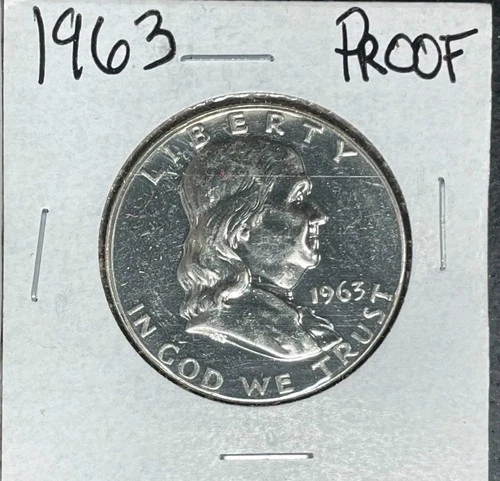 1963-P FRANKLIN SILVER HALF DOLLAR  ~ PROOF~ NICE COIN ~ 90% SILVER