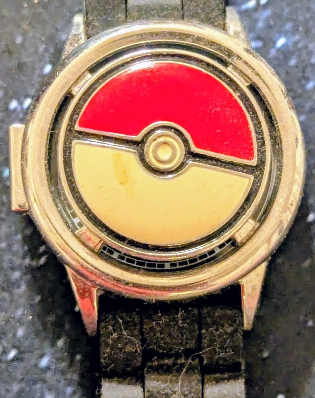 Accutime Pokémon Pikachu Quartz Analog Watch 36mm 30m Black Silicone Band