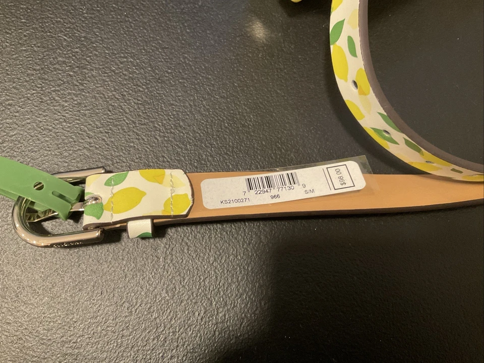 Kate Spade New York Zip Lemon Print Leather Waist Belt Bag Zip  Purse Size S/M - Image 2 of 2