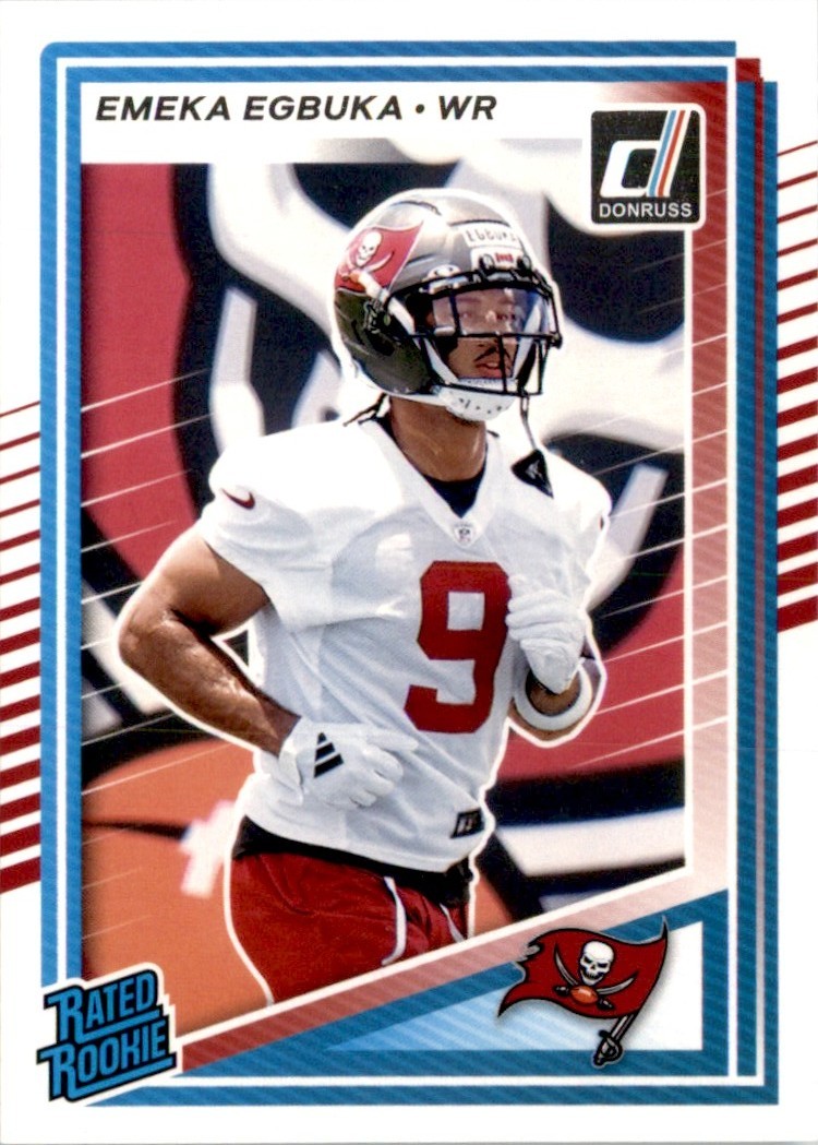 Emeka Egbuka 2025 Donruss Rated Rookie RC #375 Tampa Bay Buccaneers