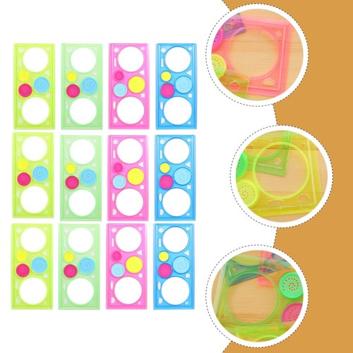 12 Pcs Drawing Template Ruler Stencils Templates Painting Preschool Children - Picture 7 of 12