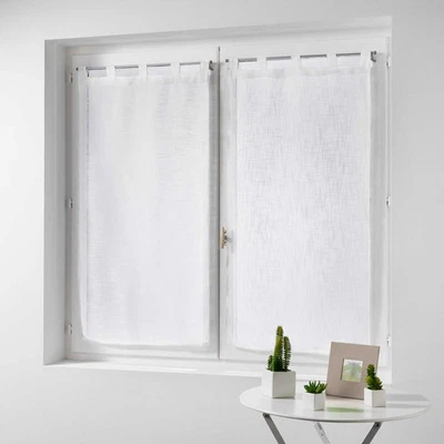 Paire de Voilages "Haltona" 60x160cm Blanc - Photo 1/2