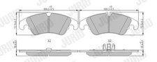 JURID 573247J brake pad set, disc brake for Audi