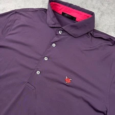 Greyson Polo Shirt Mens L Purple Short Sleeve Golf Athletic Stretch Wicking