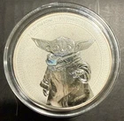 2021 NIUE "Baby Yoda" Star Wars 1 oz .999 Silver BU Round “Lucas Film” $2 coin.
