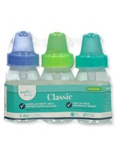 Evenflo Baby 3-Pack Baby Bottles 4 oz. COLORS MARY VARY one Size