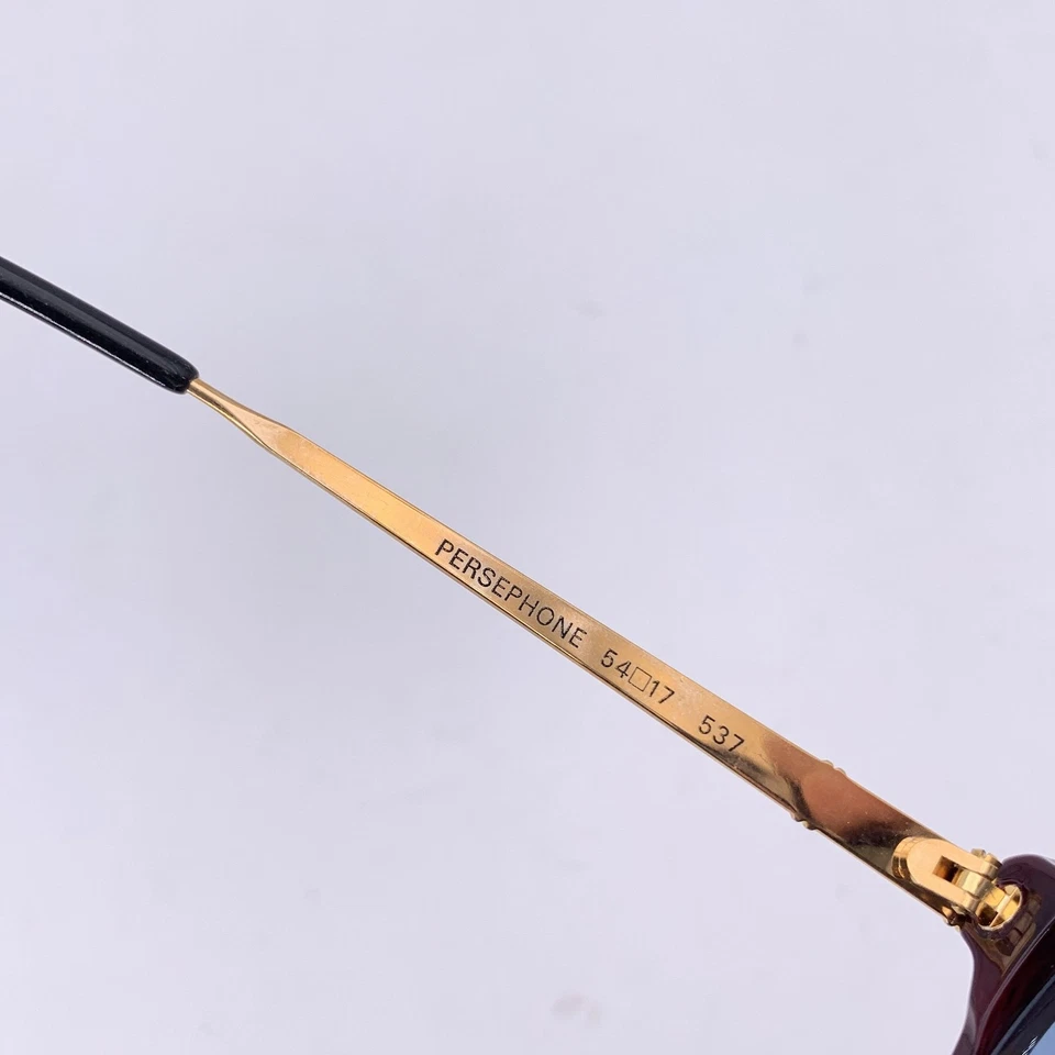 Auténticas gafas de sol Yves Saint Laurent vintage borgoña PERSEPHONE 54/17 130 mm Foto 4 de 4