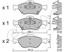 CIFAM Bremsbeläge Satz Vorne Bremsklötze für TOYOTA Yaris Schrägheck (P9)