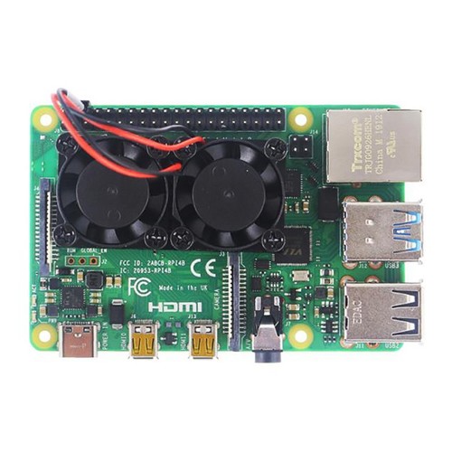 Dual Fan CPU PCB Cooling Fan Cooler Heat Sink Module for Raspberry pi 4B*FY Nm - Afbeelding 10 van 12