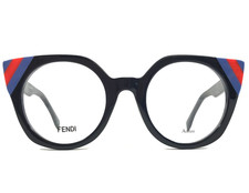 Fendi Eyeglasses Frames FF0246 PJP Black Blue Red Cat Eye Full Rim 48-22-145
