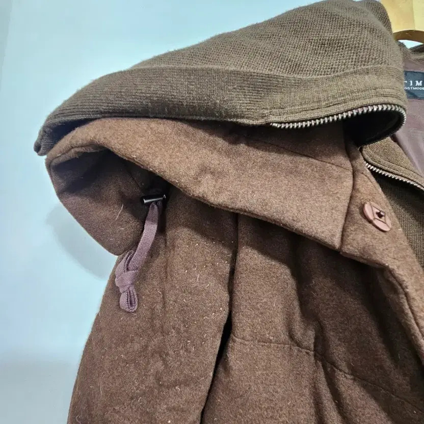 TIME Postmodern Brown Down Padding Coat Womens Ou… - image 10