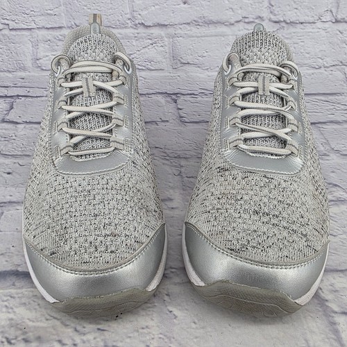 Biofit 982 scarpe da passeggio sportive donna larghe 10,5 grigio argento in maglia stringate - Foto 2 di 10