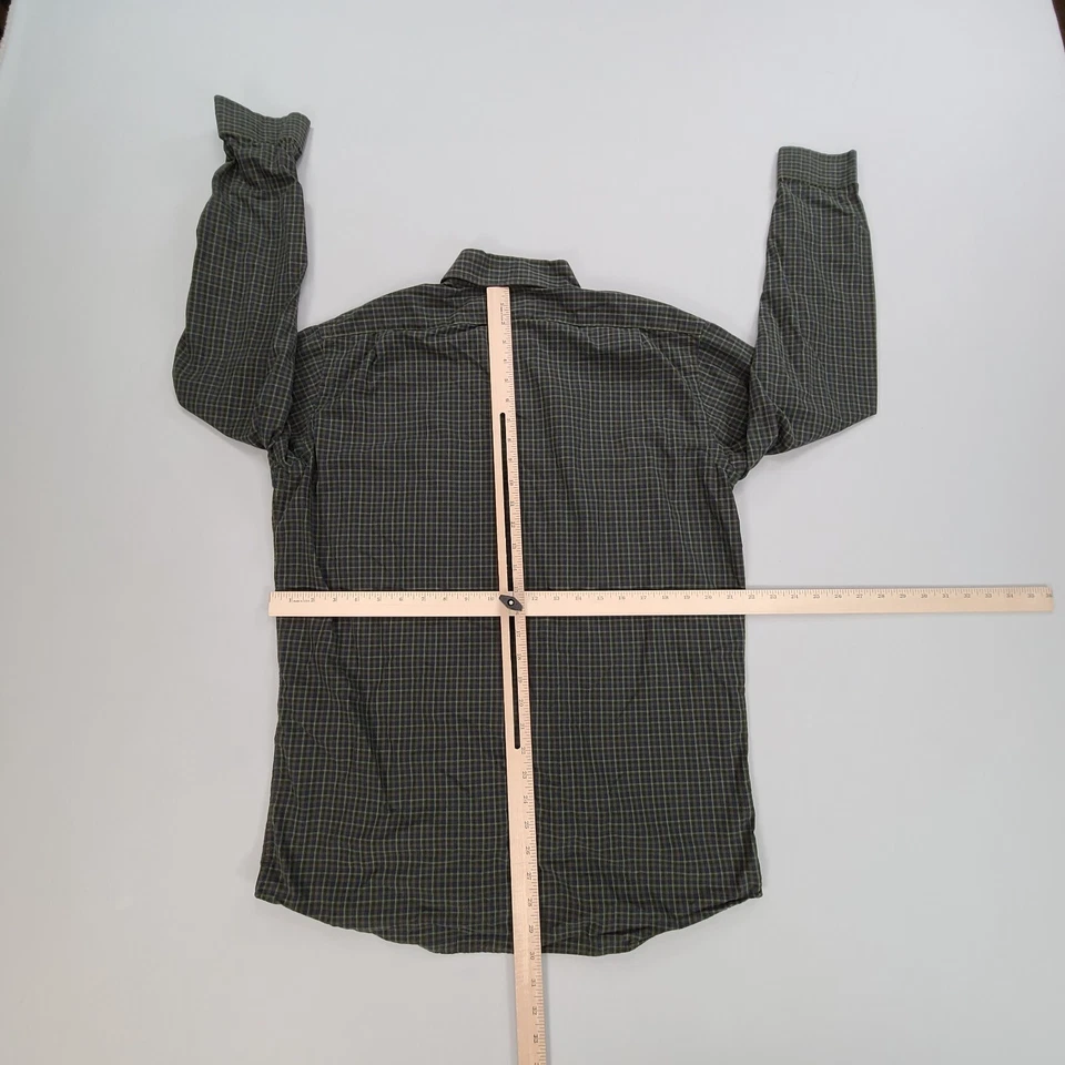 Camisa Daniel Cremieux Para Hombre Mediana Verde Manga Larga Cuadros Ajuste A Medida Foto 3 de 4