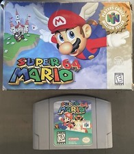 Super Mario 64 Nintendo 64 N64 W/Original Box Authentic 1996