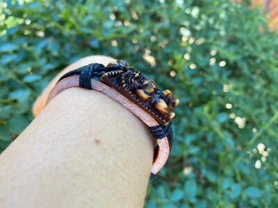 Bracelet Cuir Avec Pendentif Tiki – Bijou Style Maori Hawaïen Unisexe