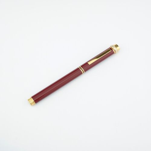 Vintage Must de Cartier Vendome Trinity Oval Burgundy Lacquer Ballpoint Pen - Bild 3 von 14